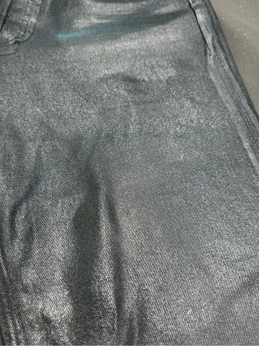 AGOLDE Women’s Silver Jeans 90s Mid Rise Loose Fit Tinfoil Denim Size 29 - Picture 9 of 11